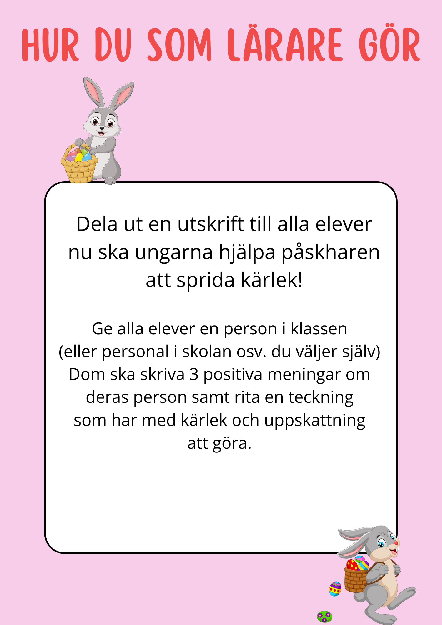 Hjälp Påskharen Sprida Kärlek